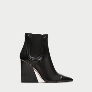 Zara High Heel Leather Boot